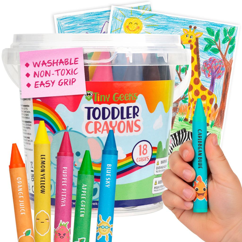TinyGeeks Jumbo Crayons For Toddlers
